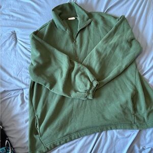 Urban Outfitters Green Zip-Up Sweater
